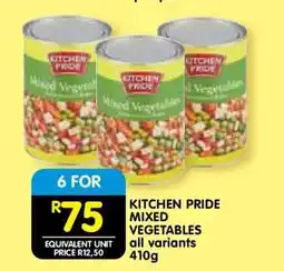 Shoprite KITCHEN PRIDE MIXED VEGETABLES offer
