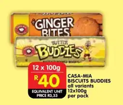 Shoprite CASA-MIA BISCUITS BUDDIES offer