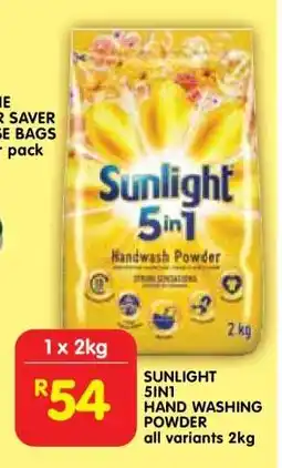 Shoprite SUNLIGHT 5IN1 HAND WASHING POWDER all variants 2kg offer