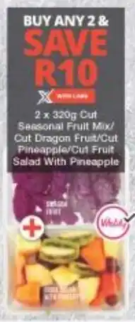 Checkers Seasonal Fruit Mix/ Cut Dragon Fruit/ Cut Pineapple/ Cut Fruit Salad With Pineapple offer