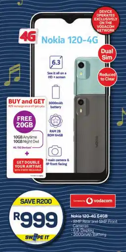 Pick n Pay Hypermarket Nokia 120-4G 64GB offer
