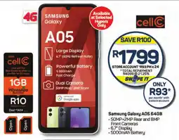 Pick n Pay Hypermarket Samsung Galaxy A05 64GB offer