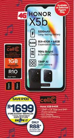 Pick n Pay Hypermarket Honor X5B 64GB offer