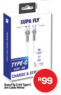 Pick n Pay Hypermarket Supa Fly 2.4A Type C 2m Cable White offer