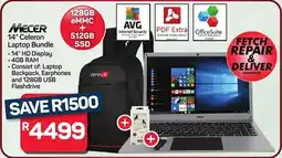 Pick n Pay Hypermarket MECER 14" Celeron Laptop Bundle offer