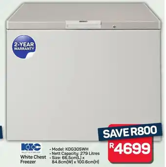 Pick n Pay Hypermarket KIC White Chest Freezer offer