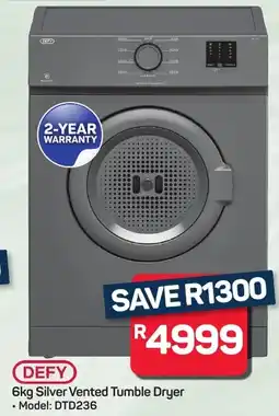 Pick n Pay Hypermarket DEFY Silver Vented Tumble Dryer offer