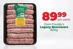 Food Lover's Market Oom Freddy's Legacy Boerewors offer