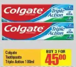 Big Save Colgate Toothpaste Triple Action offer