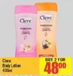 Big Save Clere Body Lotion offer