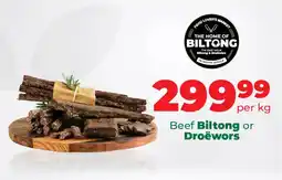 Food Lover's Market Beef Biltong or Droëwors offer