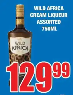 Boxer Wild Africa Cream Liqueur Assorted 750ml offer