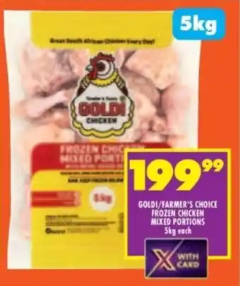 Shoprite Goldi/ farmer's choice frozen chicken mixed portions offer