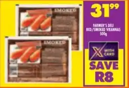 Shoprite Farmer's deli red/ smoked vieannas offer