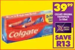 Shoprite Colgate original toothpaste offer
