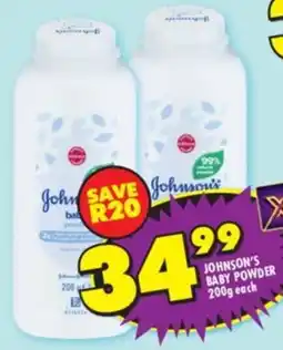 Shoprite Johnson's baby powder offer