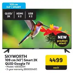 Makro SKYWORTH 109 cm 43" Smart 2K QLED Google TV offer