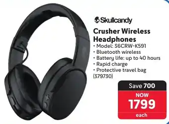 Makro Skullcandy Crusher Wireless Headphones offer