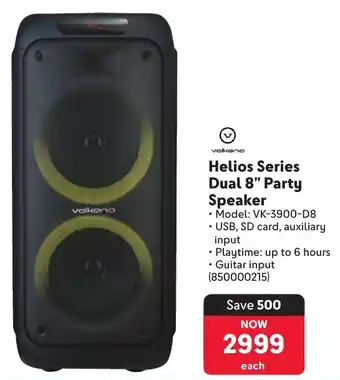 Makro Volkano Helios Series Dual 8" Party Speaker offer