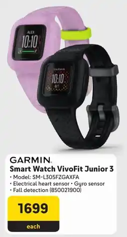 Makro Garmin Smart Watch VivoFit Junior 3 offer
