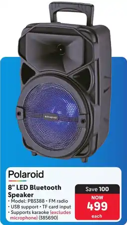 Makro Polaroid 8" LED Bluetooth Speaker offer
