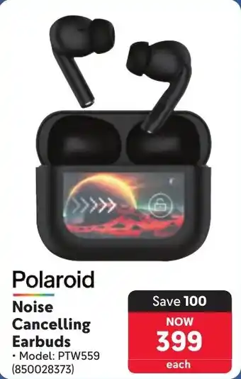 Makro Polaroid Noise Cancelling Earbuds offer