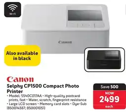Makro Canon Selphy CP1500 Compact Photo Printer offer