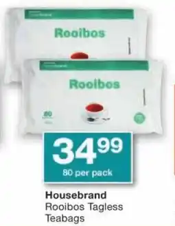 Checkers Housebrand Rooibos Tagless Teabags offer