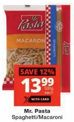 Checkers Mr. Pasta Spaghetti/ Macaroni offer