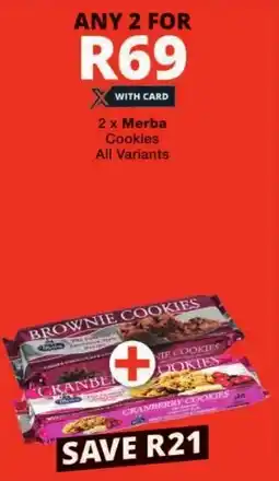 Checkers Merba Cookies All Variants offer