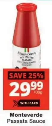 Checkers Monteverde Passata Sauce offer