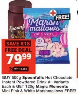 Checkers Spoonfulls Hot Chocolate Instant Powdered Drink All Variants offer