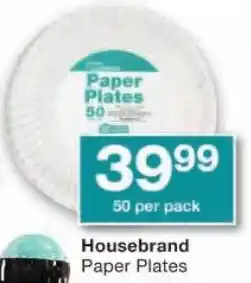 Checkers Housebrand Paper Plates offer