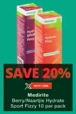 Checkers Medirite Berry/ Naartjie Hydrate Sport Fizzy offer