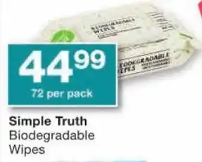 Checkers Simple Truth Biodegradable Wipes offer