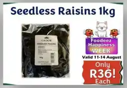 Foodeez Seedless Raisins offer