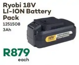 Timbercity Ryobi 18V LI-ION Battery Pack offer