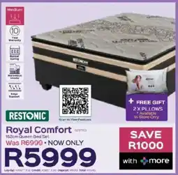 Sleepmasters Restonic Royal Comfort 152cm Queen Bed Set offer