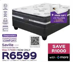 Sleepmasters Sleepmasters Saville 152cm Queen Bed Set offer