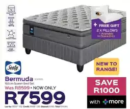 Sleepmasters Sealy Bermuda 152cm Queen Bed Set offer