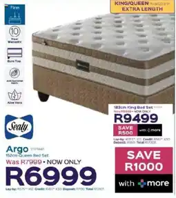 Sleepmasters Sealy Argo 152cm Queen Bed Set offer
