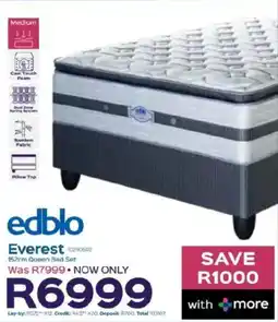 Sleepmasters Edblo Everest 152cm Queen Bed Set offer