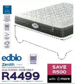 Sleepmasters Edblo Zenith 152cm Queen Mattress Only offer