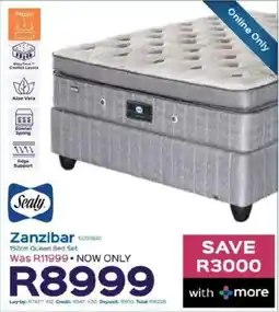 Sleepmasters Sealy Zanzibar 152cm Queen Bed Set offer