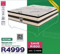 Sleepmasters Restonic Bazaruto 152cm Mattress Only offer