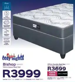 Sleepmasters Cozy Nights Bishop 152cm Queen Bed Set offer