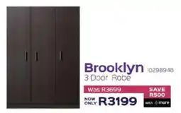 Sleepmasters Steel&Rose Brooklyn 3 Door Robe offer