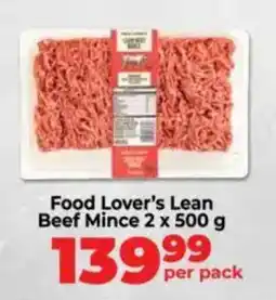 Food Lover's Market Food Lover's Lean Beef Mince offer