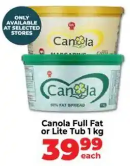 Food Lover's Market Canola Full Fat or Lite Tub offer