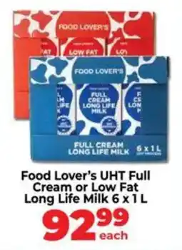 Food Lover's Market Food Lover's UHT Full Cream or Low Fat Long Life Milk offer